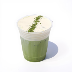 Iced Salted Caramel Matcha Latte